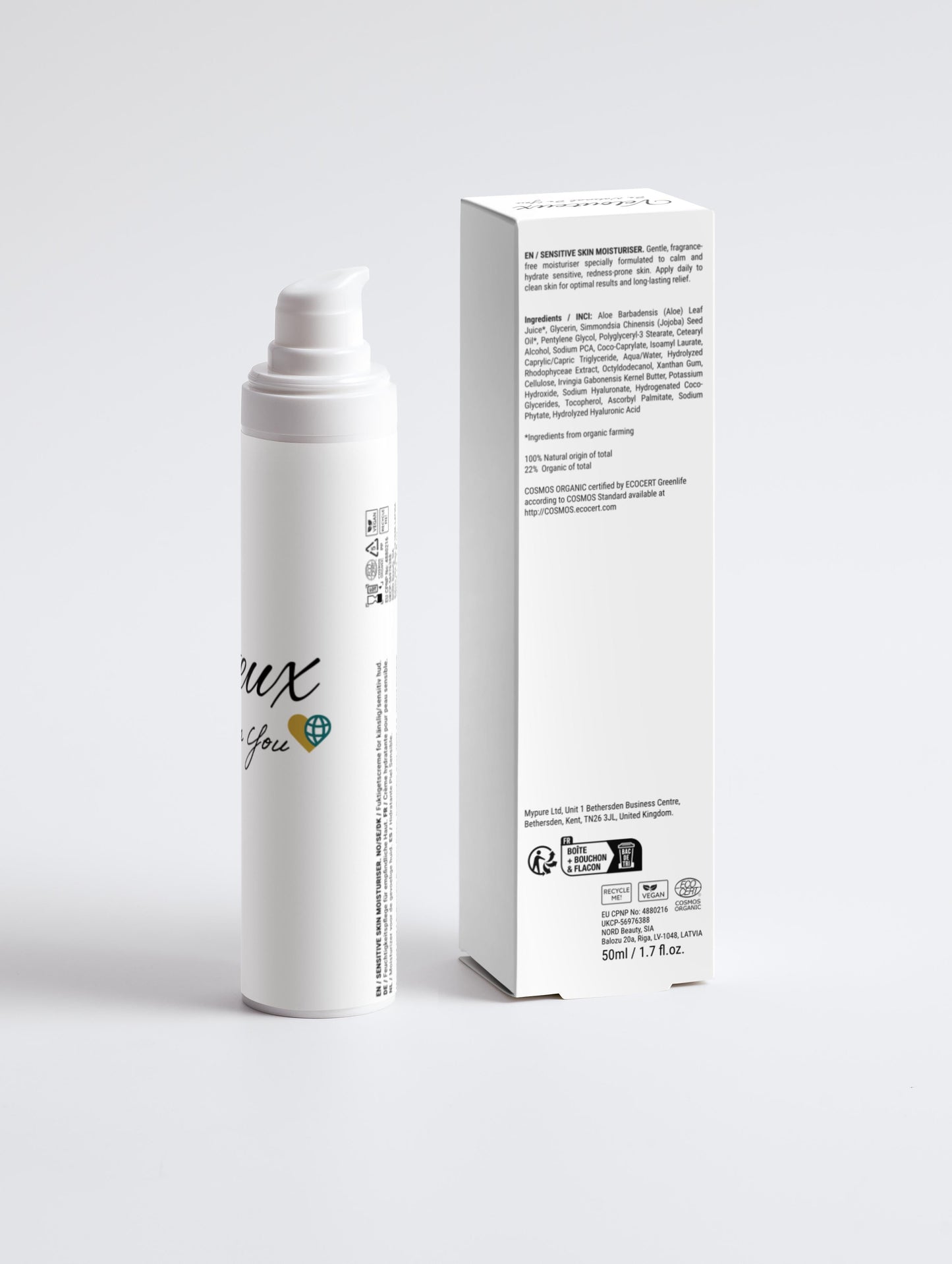 Sensitive Skin Moisturiser, Fragrance Free